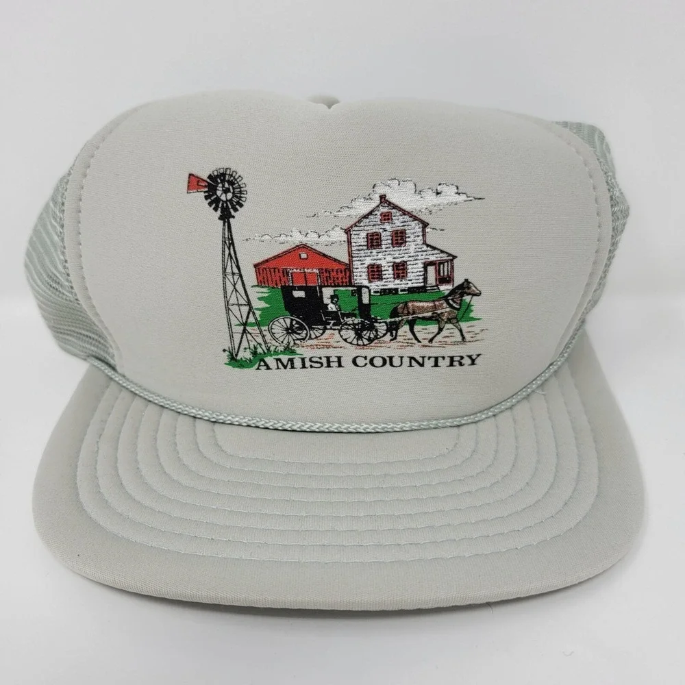 Amish Country Graphic Vintage Snapback Trucker‎ Hat By Cobra Caps